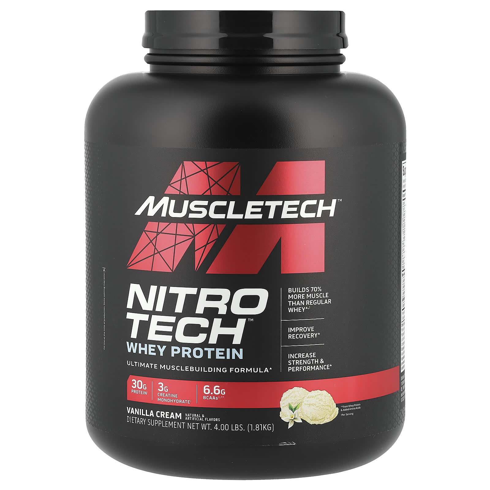 Nitro tech Whey proteinvainilla cream