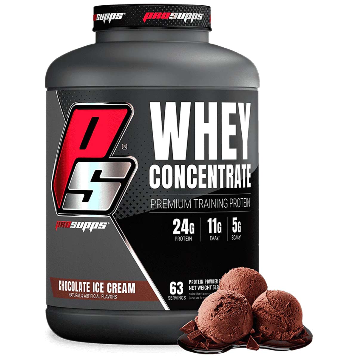 Whey concentrate chocolate ice cream